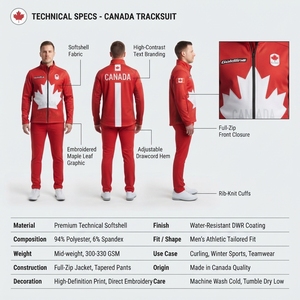 Veste Softshell Personnalisée Haut de Gamme pour le Curling, Style Équipe Canada, Coupe Ajustée, Vêtement d'Extérieur Olympique pour Femme, Fabricant OEM de Produits Sportifs - Product Image 5