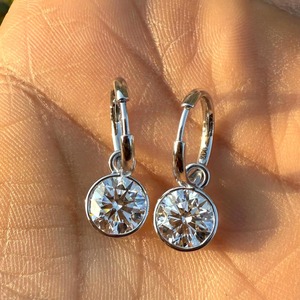 Pendientes de Aro con Diamantes Cultivados en Laboratorio Certificados por IGI de 4 Quilates, Oro de 14K, Diamantes Redondos, Joyería Elegante, Regalo para Mujer, Fiesta - Product Image 2