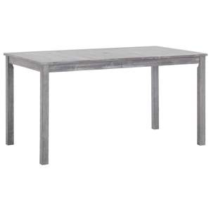 Ensemble de salle à manger d'extérieur durable de taille moyenne en bois d'acacia massif gris, mobilier de jardin - Product Image 2