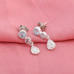 925 Sterling Silver Fine <b>Earrings</b> Gemstone <b>Stud</b> <b>Blue</b> Topaz Drop Dangle Women's <b>Earring</b> Cheap Lowest Price Fine Jewelry Wholesale - Product Image 3