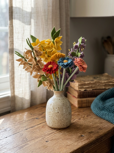 Handcrafted Eco-Friendly Wool Felt <b>Flower</b> Bouquet – Everlasting <b>Artificial</b> Floral Arrangement for Home Decor & Gifts - Product Image 2