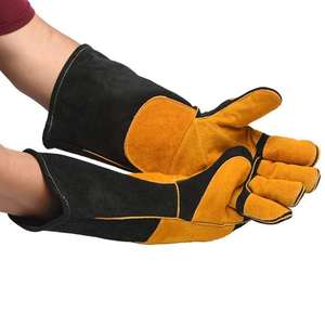 Gants de soudage personnalisés en cuir de vachette, gants de soudage de haute qualité, gants de soudage résistants à la chaleur, gants de sécurité - Product Image 5