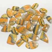 Pierre précieuse cabochon naturelle jaune de haute qualité, certifiée IGI, Rida Creations, taille personnalisable, pour bijoux