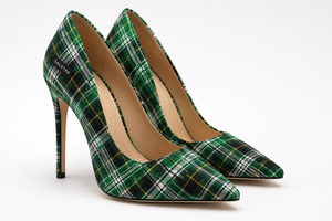 Luxury Women's Tartan Stiletto <b>Heels</b> Custom Special Wedding Party Plaid Pumps OEM/ODM Factory Pakistan - Product Image 2