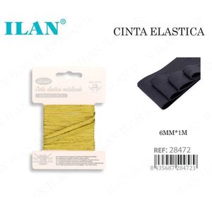 Nastro Elastico Ilan 6mm 1m Colore Oro Metallizzato per Cucito e Artigianato - Product Image 1