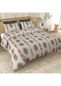 Edredón tradicional de algodón estampado para cama doble 108x108, edredón de algodón con fundas de almohada, juego de fundas de almohada a juego - Product Image 3