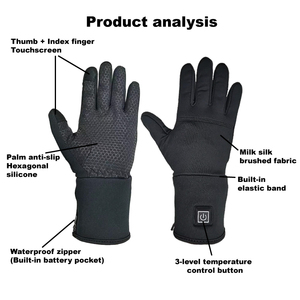 Gants chauffants fins et rechargeables en gros avec écran tactile antidérapant pour la randonnée, la pêche et le cyclisme en extérieur - Product Image 3