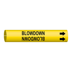 ป้ายระบุท่อ Brady BLOWDOWN แบบ Snap-On/Strap-On สำหรับท่ออุตสาหกรรม ANSI/ASME A13.1 - Product Image 3