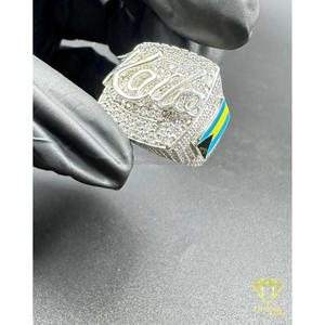 Bague en argent 925 de qualité supérieure avec diamant de laboratoire, entièrement sertie, bijoux de luxe tendance pour les détaillants - Product Image 3