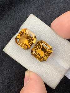 Pierre précieuse citrine naturelle, coupe rectangulaire fantaisie, pierres de collection, cristal jaune, en vrac, pour la fabrication de bijoux, pendentif, bague - Product Image 5