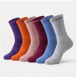 Crew Athletic <b>Socks</b> Solid Color Breathable Spandex Polyester <b>Running</b> Yoga <b>Socks</b> for Adults Summer Season - Product Image 3