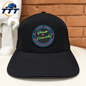 Gorra de Golf Personalizada de 7 Paneles con Logotipo de Goma, Transpirable, con Cierre a Presión, Corte Láser, Venta al Por Mayor, Fabricante Vietnamita, OEM, ODM, Fábrica de Gorras Deportivas - Product Image 1
