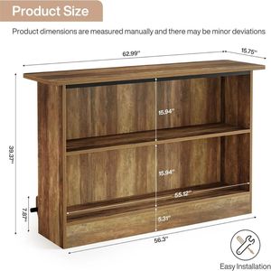 Mobile Bar da Casa con Tavolo, Armadietto per Caffè e Vino, Ideale per l'Intrattenimento - Product Image 6