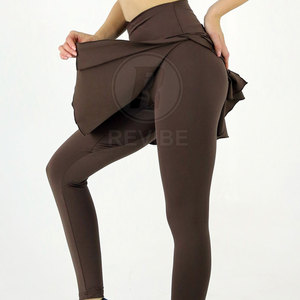 Leggings de Yoga Casuales de Nuevo Estilo Hechos a Medida, 2 en 1, Tejidos en Poliéster y Algodón, Transpirables, Color Personalizado - Product Image 6