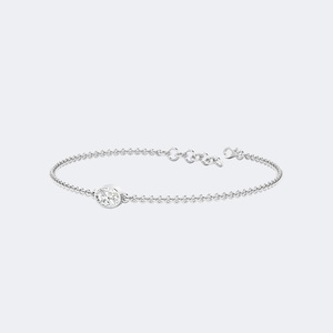 0.50CTW Oval Bezel-Set Diamond Station <b>Bracelet</b> - Product Image 6