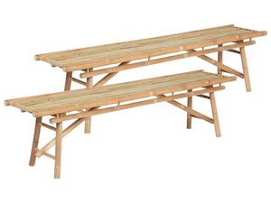 Natural Bamboo Picnic Table <b>Set</b> with Benches Eco Friendly Bamboo Furniture for Garden Cafe Wholesale Kingcraftviet - Product Image 5