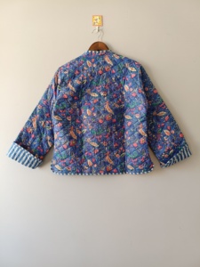 <b>Ladies</b> Autumn Reversible Floral Printed 100% Cotton <b>Jacket</b> - Product Image 5