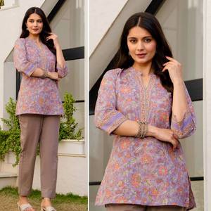 Breathable Cotton Printed <b>Kurti</b> for Summer Wear Home Wear Professional Wear and Daily Activities at Wholesale Price - Product Image 4