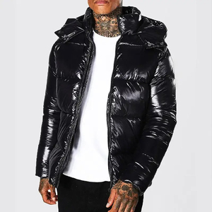 2025 New Fashion Style Men's Canvas Stand Collar Waterproof Breathable Puffer <b>Jacket</b> Wholesale Price Winter Cold Season - Product Image 1