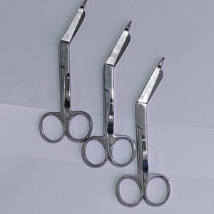 Tijeras Quirúrgicas Manuales MEDIHEAL SURGICAL CORPORATION Full Gold para Vendajes, 5.5 Pulgadas, Borde Recto, Acero Inoxidable, Curvas - Product Image 4