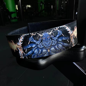 Ceinture de musculation Geo Brother Co en cuir de vachette, antidérapante, respirante, robuste, réglable, unisexe, avec boucle à levier - Product Image 4