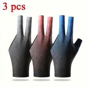 Guantes Profesionales de Billar con Dedos Descubiertos, Transpirables, de Tres Dedos, para Snooker, Mano Derecha, Tipo Mariposa, Unisex - Product Image 4