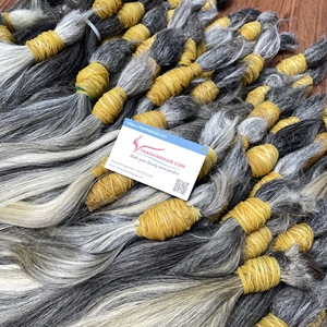 Precio al por Mayor, Extensiones de Cabello Ruso al por Mayor, Color Gris, Proveedor de Cabello Virgen, Cabello Humano Vietnamita 100% - Product Image 6