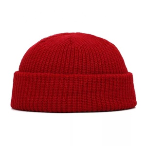 Hot Selling Fashion Winter Casual <b>Warm</b> Outdoor Vintage Jacquard Hand Knitted Solid Thick Skullcap Beanie <b>Hats</b> for Unisex - Product Image 6