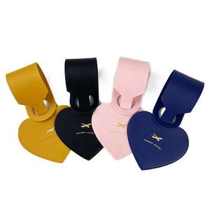 Etiqueta de equipaje de cuero PU en stock con protección de privacidad, etiquetas de nombre para equipaje de viaje, etiquetas para mochila, etiquetas para maleta - Product Image 1