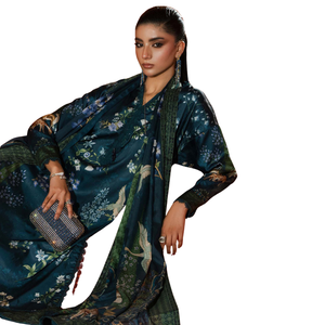 Ensemble Kurta en Soie Imprimée de Luxe pour Femme, Longueur Ras du Sol, Tenue Traditionnelle Indienne et Pakistanaise pour Mariage, Coupe Ample, Infroissable - Product Image 3