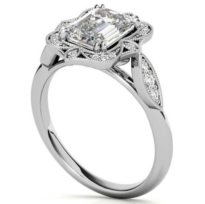 <b>Emerald</b> Cut Moissanite <b>Ring</b> 925 Sterling <b>Silver</b> 14K Gold Solitaire Engagement <b>Ring</b> Luxury Elegant Bridal Wedding Promise <b>Ring</b> - Product Image 2