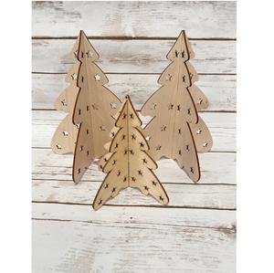 Adorno de Árbol de Navidad de Madera Cortado con Láser al por Mayor, Árbol de Navidad de Madera para Escritorio con Estrella, Decoración Festiva para Mesa, Regalos Artesanales - Product Image 5