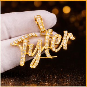 Collar Personalizable de Oro Sólido de 14K con Nombre en Letra Cursiva, Estilo Hip Hop, con Diamantes Cultivados en Laboratorio, Colgante Elegante - Product Image 2