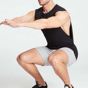 Camiseta sin mangas de compresión OEM para culturismo, gimnasio, entrenamiento, casual, con cuello en V, de punto acanalado de poliéster de secado rápido para hombre - Product Image 5