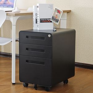 Mobiletto Portadocumenti a 3 Cassetti, Versatile per Archiviazione di Documenti Legali/Lettera/A4, Stile Semplice per Ufficio con Design a 5 Ruote - Product Image 2