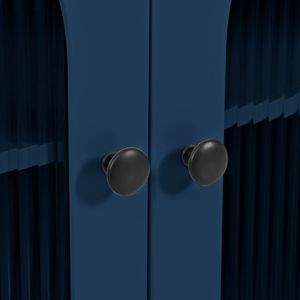 Isola da Cucina con Luci LED e Prese di Corrente, Tavolo Estensibile, 2 Carrelli in Vetro Scanalato su Ruote - Product Image 2