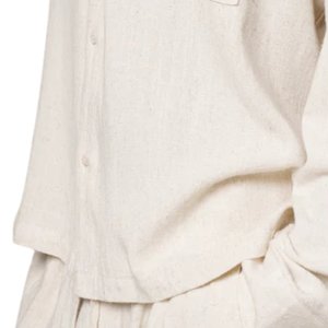 Camisa Texturizada Tejida para Hombre, Manga Larga, Cierre de Botones, Corte Holgado Informal, Ligera, para Vacaciones, Suministro al por Mayor OEM - Product Image 4