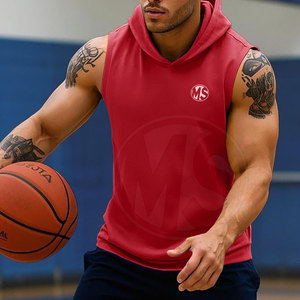 Comfortable Men Gym Hoodies Solid Color Cotton Blended Gym Hoodies Bulk Quantity Gym Hoodies - Product Image 4