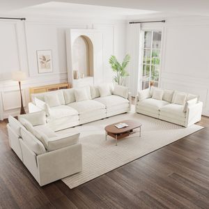 Juego de Sofás de 3 Piezas para Sala de Estar, Cómodos y Extra Grandes, Sofá de 2 y 3 Plazas con Asientos Profundos para el Hogar - Product Image 1