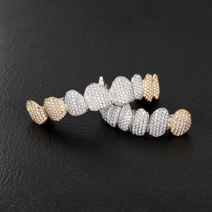 Grillz de Lujo con Moissanita, Plata de Ley 925, Capas Dentales Personalizadas para Hombres y Mujeres, Joyería Hip Hop de Moda, Regalo - Product Image 2