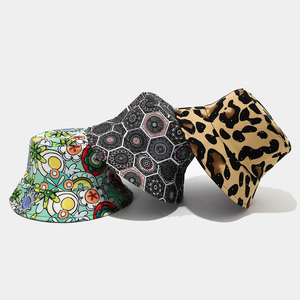 Sombrero de lona de poliéster unisex con estampado de leopardo y mandala para uso casual en primavera y verano 56-58CM - Product Image 1