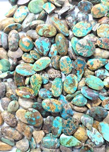 Pierre précieuse naturelle Irfan Gems, turquoise Nishapuri, taille brillant ronde, pierre précieuse en vrac, 20-40 mm, 7-12 g, pour la fabrication de bijoux, provenant du Rajasthan - Product Image 4