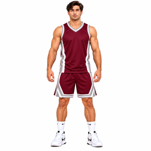Conjunto de Uniforme de Baloncesto Sublimado Personalizado para Hombre, Transpirable, de Secado Rápido, Uniforme de Baloncesto sin Mangas, Ropa Deportiva al por Mayor - Product Image 1
