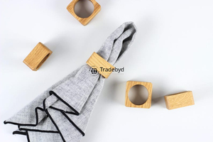 Designer Classic <b>Wooden</b> <b>Napkin</b> <b>Ring</b> Handmade Eco-Friendly & Durable 2.5cm Round Dining Table Decor Wedding Accessories Tradebyd - Product Image 5