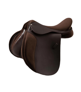 Selle d'obstacle anglaise légère, confortable et durable avec selle en daim synthétique, arceau en bois et quincaillerie en laiton nickelé sur mesure - Product Image 5