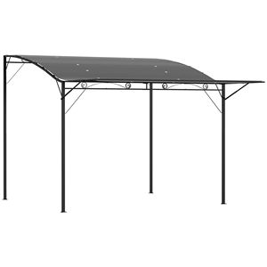 Pergola en aluminium 3x4 pour terrasse de jardin, gris foncé, portes et fenêtres extérieures par Camper - Product Image 1