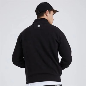 Sudaderas con Capucha para Hombre, Bordado Personalizado, 100% Algodón, Forro Polar, Ecológicas, Impermeables, Ropa Urbana de Invierno, Pedidos al por Mayor OEM, Color Negro - Product Image 6