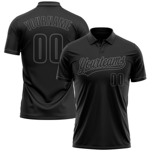 Polo de Golf Vapor de Alto Rendimiento en Negro y Gris Acero, Personalizado, el Más Vendido en la Industria, Venta Directa al Por Mayor - Product Image 1