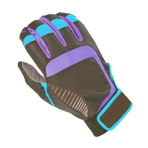 Gants de frappe en cuir unisexes pour adultes, violet, bleu, marron, rembourrés, pour jeunes, gants de sport de softball avec design et taille personnalisés - Product Image 5