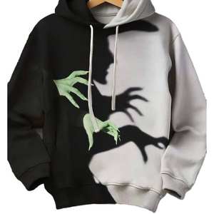 Sudadera con Capucha Extra Grande para Hombre, con Logotipo Personalizado Bordado, Manga Larga, Modelo Moderno con Patrón Bordado 2025 - Product Image 1